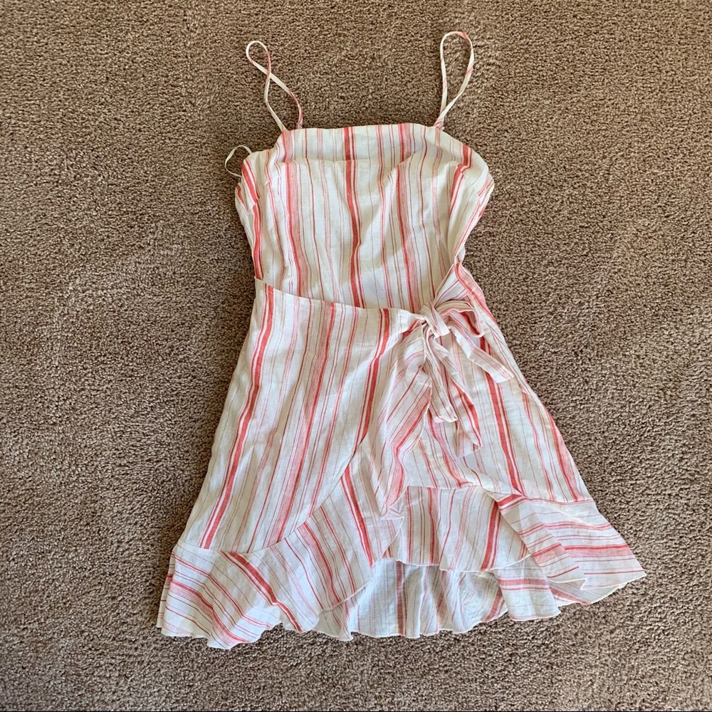 New Striped Wrap dress